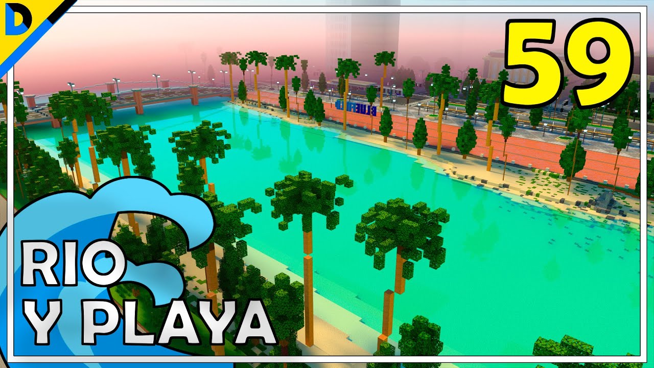 🏢CONSTRUYENDO una CIUDAD en MINECRAFT #59 RIO Y PLAYA PT.1 - divanjm03
