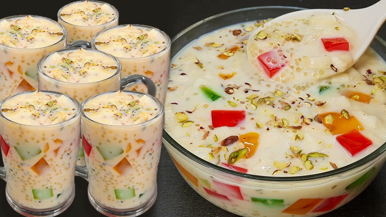 Refreshing Sago Salad Drink Recipes - Ramadan drinks recipes - Iftar Drinks - Summer drinks