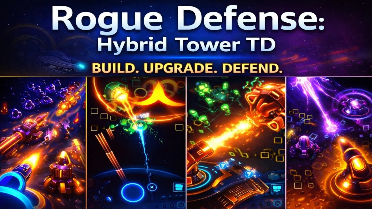 Rogue Defense Hybrid Tower TD 🛡️ | Futuristic Tower Defense Gameplay