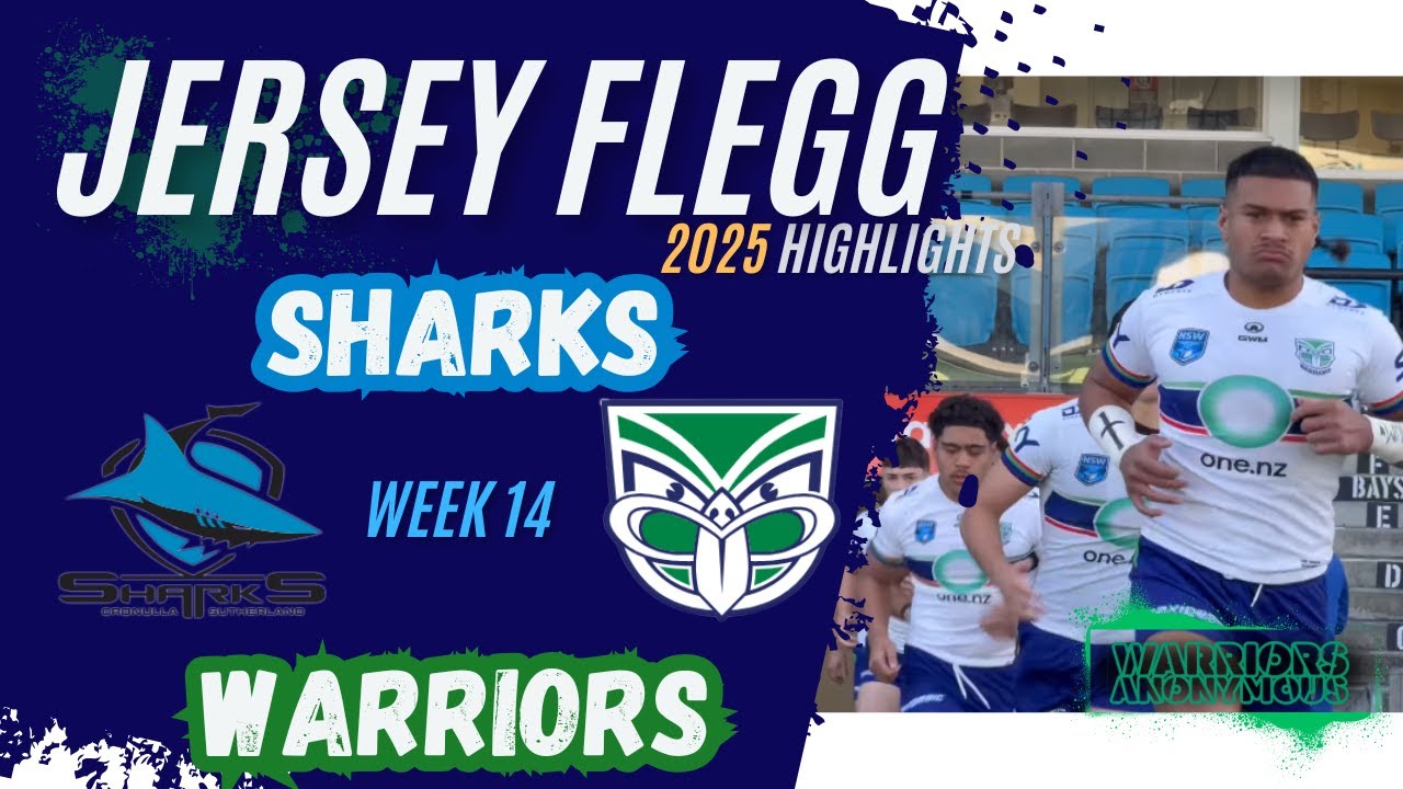 Warriors v Sharks | Jersey Flegg 2025 | Rd 14 HIGHLIGHTS