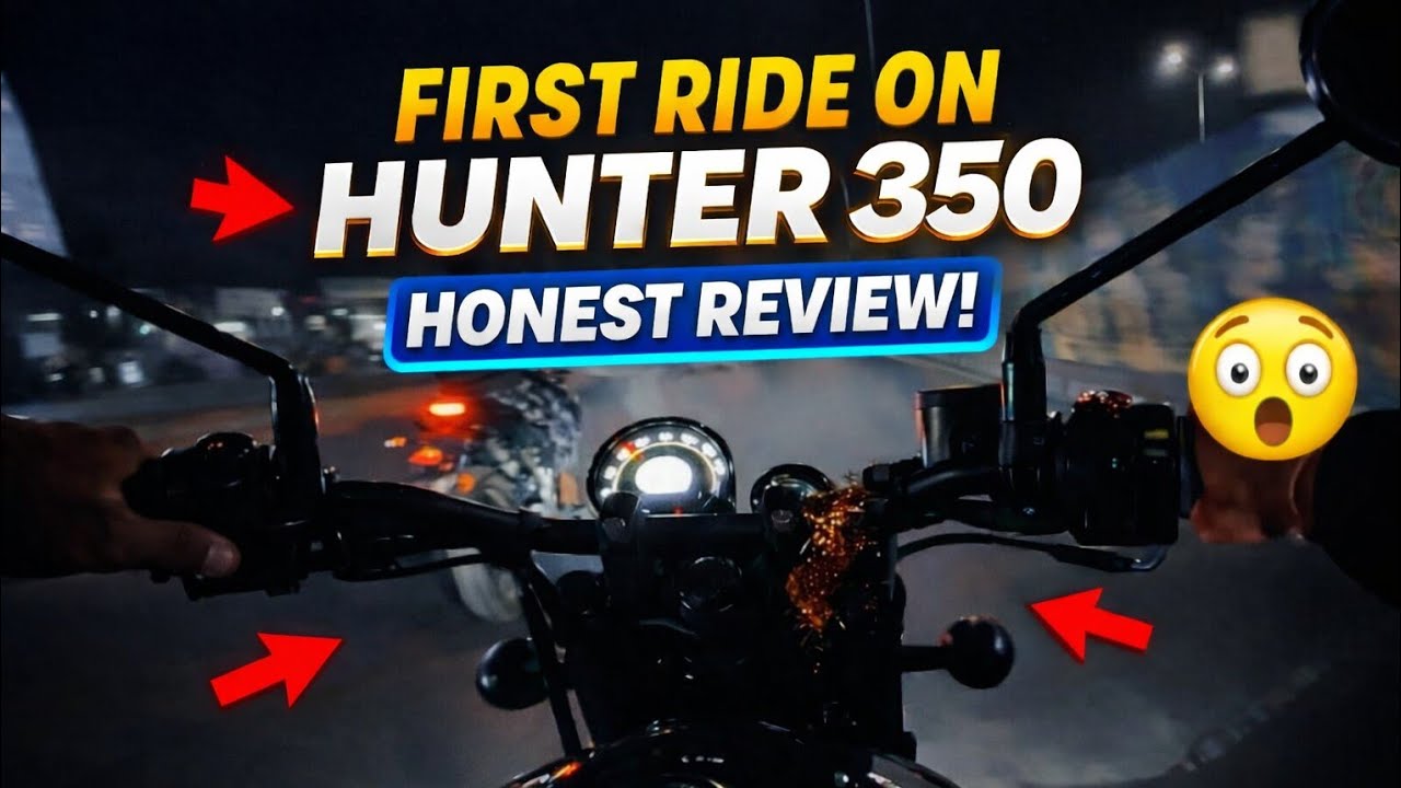 Royal Enfield Hunter 350 First Ride Experience | Night Ride Vlog | Day 145 / 365 vlog challenge 