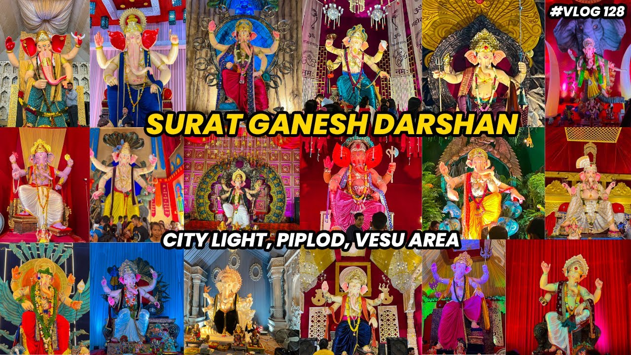 Surat Ganesh Darshan | Part 02 | All Famous Ganpati of Citylight,Surat | Vatsal Jariwala | #vlog 127