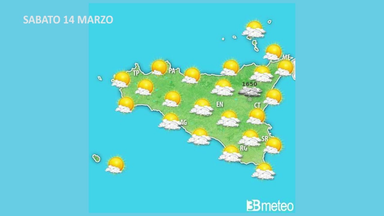 Le previsioni meteo per il weekend in Sicilia e la tendenza per la prossima settimana