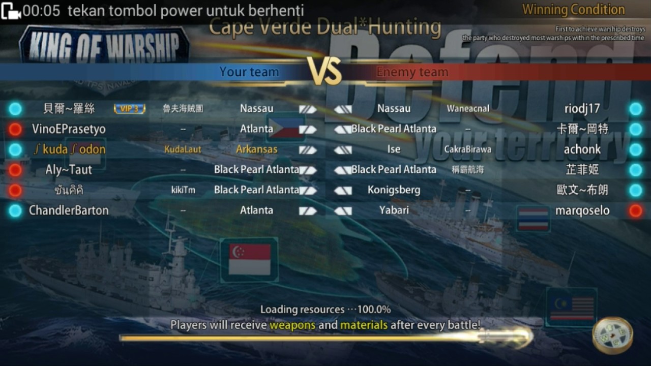 Game perang online seru KING OF WARS SHIP