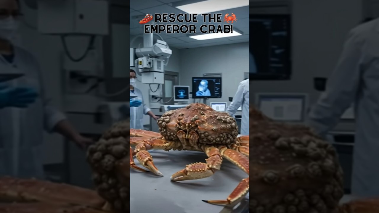 Brave Team Saves Giant Snow Crab Covered in Barnacles #mothersofthewild #wildliferescue