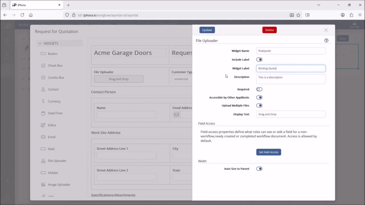 Controlling Access to your Form Data