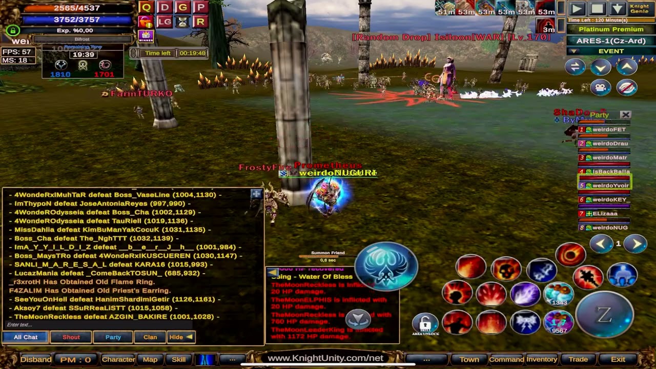 YOK BÖYLE IRK | weirdo Mage Pk Vol 3 | 15 Dakikada 75k Np Nowa Online World (Knight Unity)