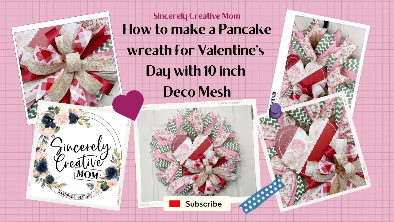 How to make a Valentine pancake wreath