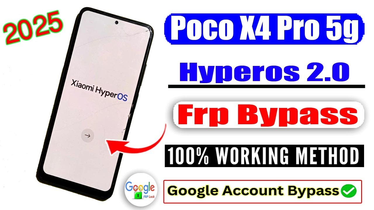 Poco X4 Pro 5g Frp Bypass Google Without Pc/Poco X4 Pro 5g Hyperos 2.0 Google Account Bypass 2025/