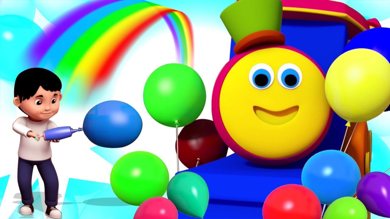 Brincar Com Balões | Canções Para Crianças | Play With Balloons | Bob The Train Songs | Kids Rhymes