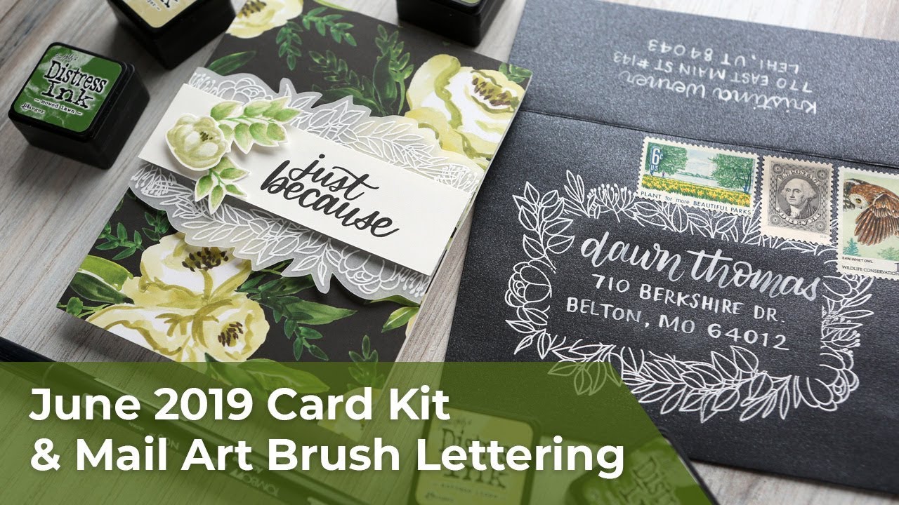 Watercolor Look with Blender Pen & Mail Art Brush Lettering