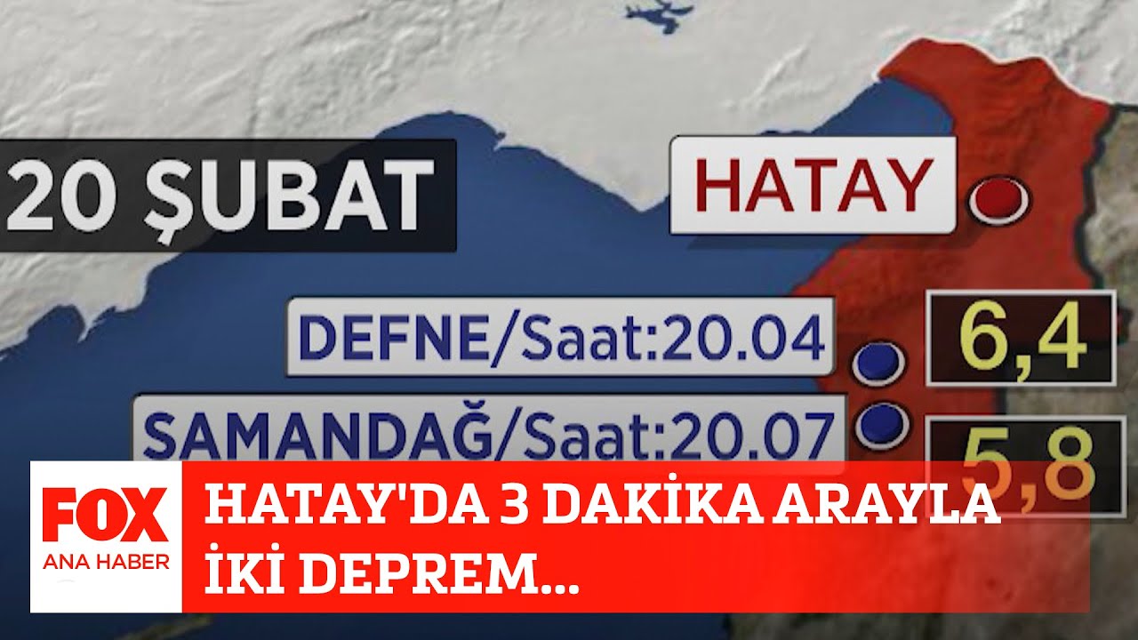 Hatay'da 3 dakika arayla iki deprem... 21 Şubat 2023 Selçuk Tepeli ile FOX Ana Haber