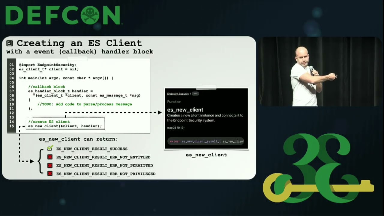DEF CON 33 - Mastering Apple Endpoint Security for Advanced macOS Malware Detection - Patrick Wardle