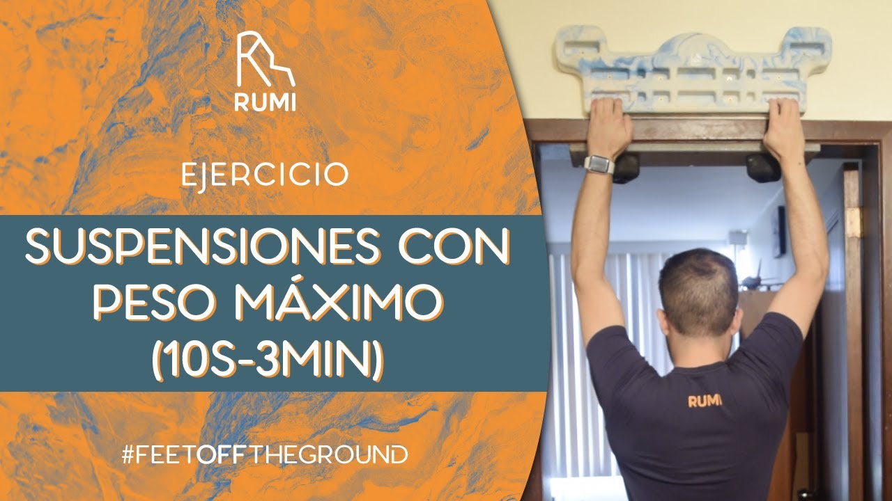 Fuerza máxima: Suspensiones con peso máximo (10s-3min) (Hangboard)