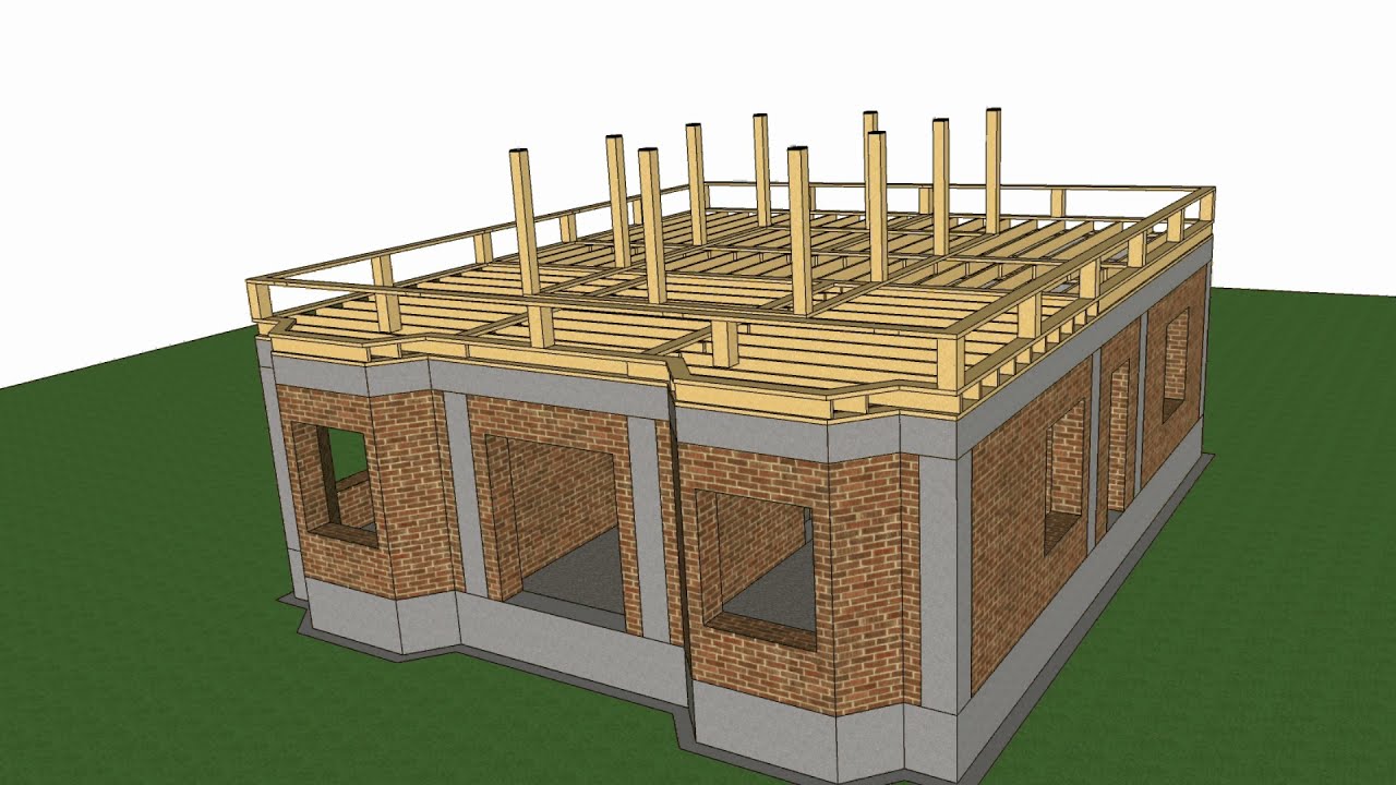 Uy qurilish strukturasi 3D animatsiya