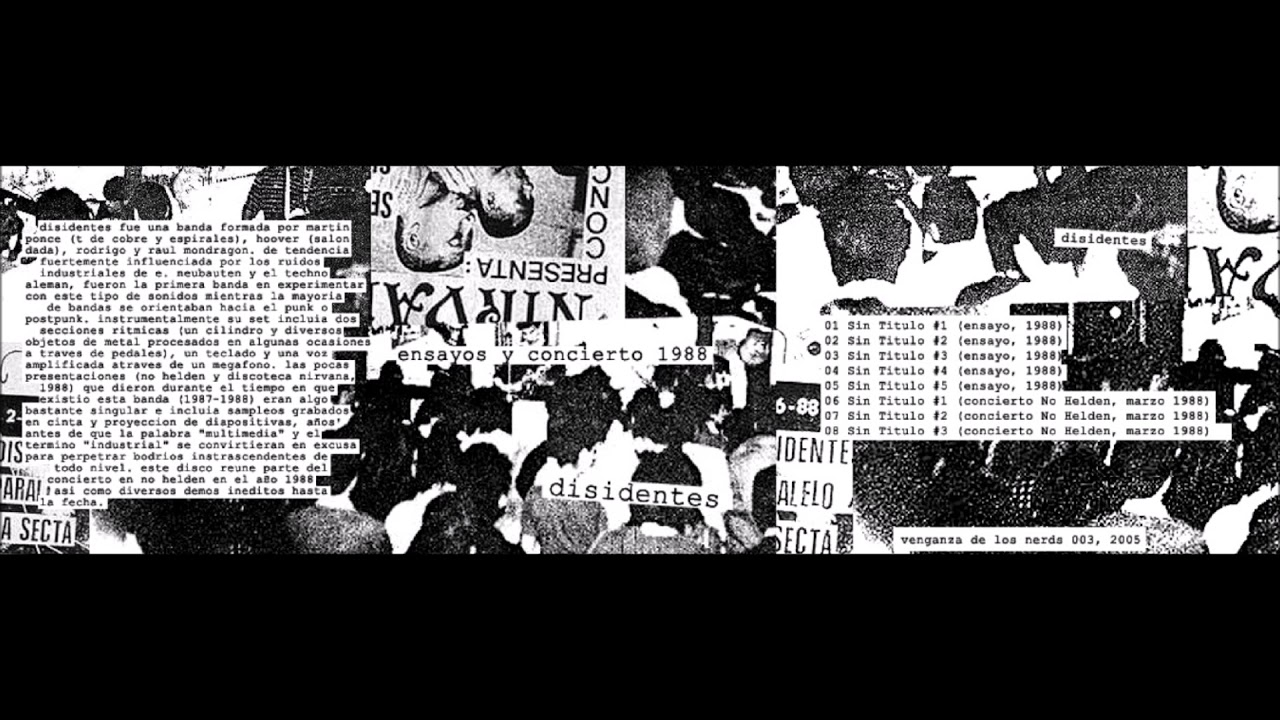 Disidentes - Ensayos y Conciertos (1988)