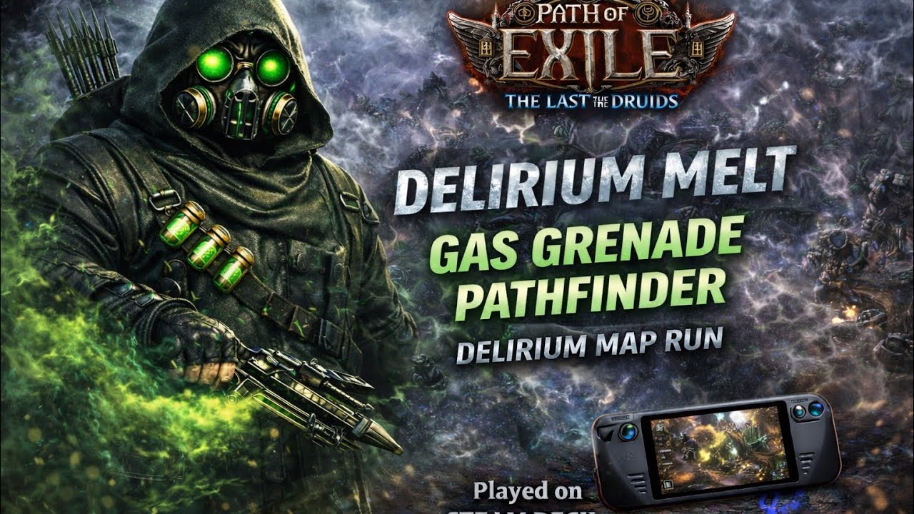POE2 Delirium Map Run | Gas Grenade Pathfinder Gameplay (Steam Deck) #poe2 #pathofexile2 #steamdeck 