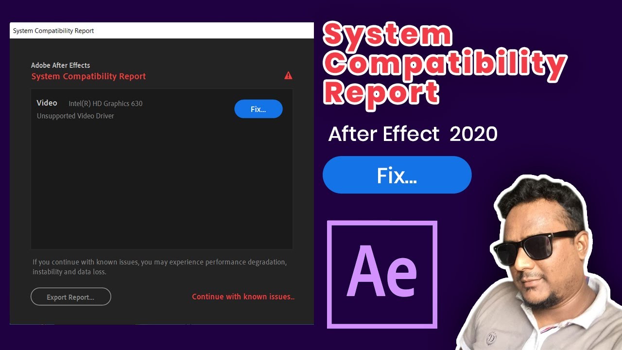 After Effects CC 2021 - disable System Compatibility Report #gTunes
