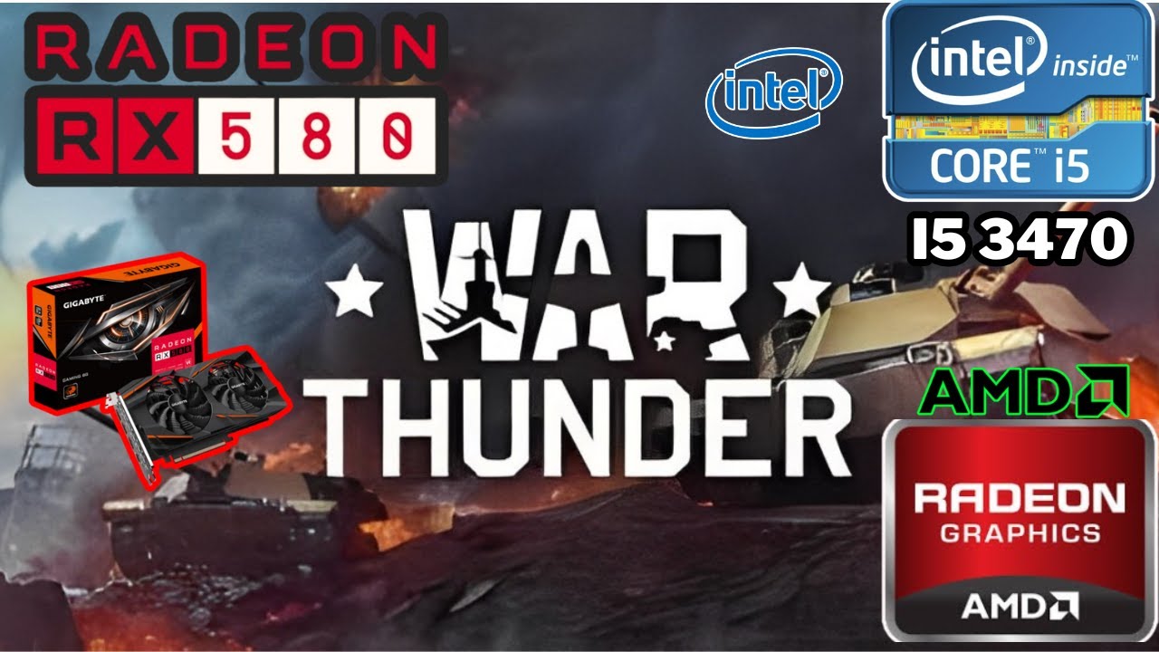 War Thunder  | RX 580 | i5 - 3470 | 16GB RAM | TESTE DE FPS!!!!