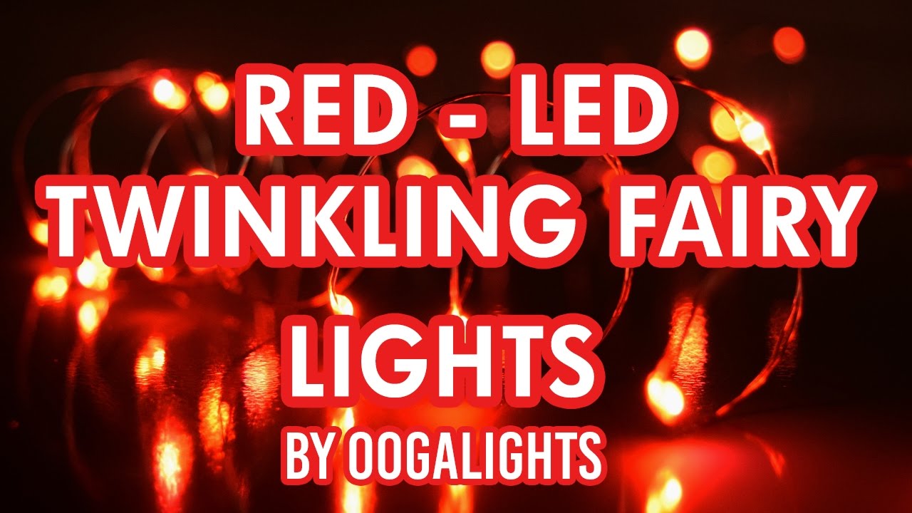 Red LED Twinkling Fairy Lights - 60