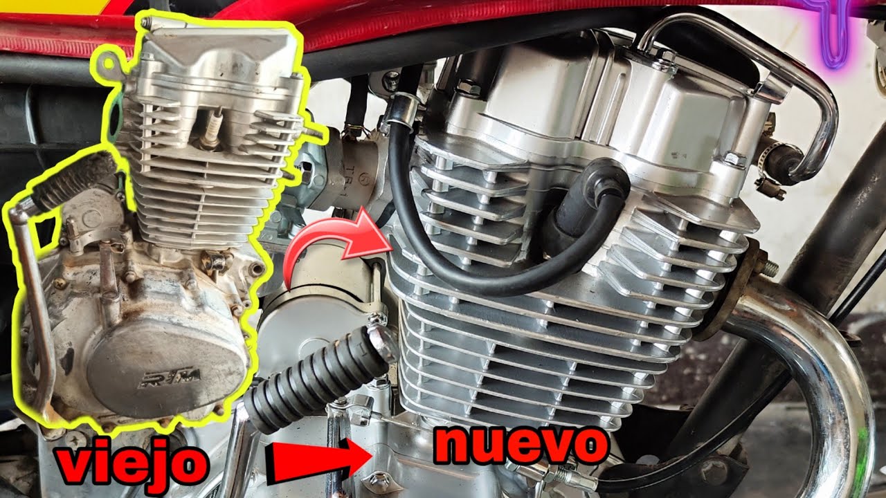 COMO CAMBIAR UN MOTOR DE MOTO DE VIEJO A NUEVO  / MONTAJE DE MOTOR 125 CC A 150 CC  🔧