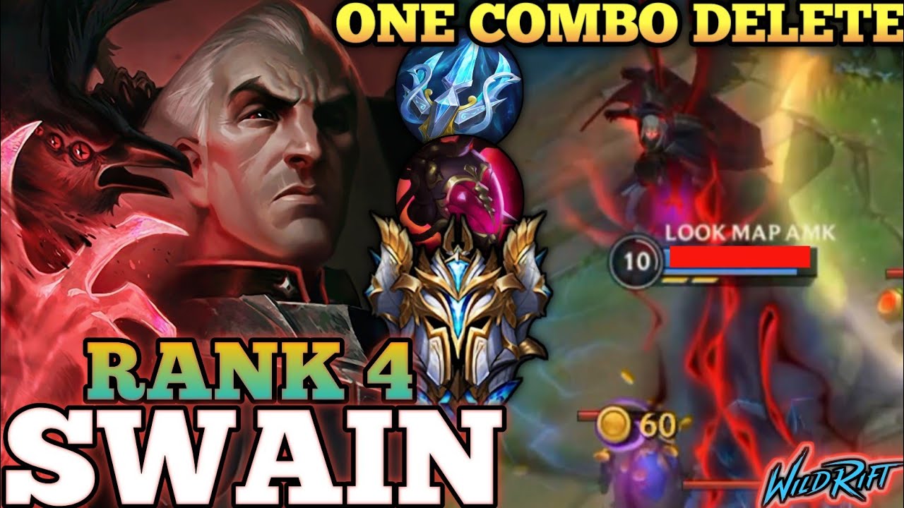 SWAIN BRUTAL ONE COMBO DELETE! OVERPOWER BURST BUILD - TOP 4 GLOBAL SWAIN BY hdAras - WILD RIFT