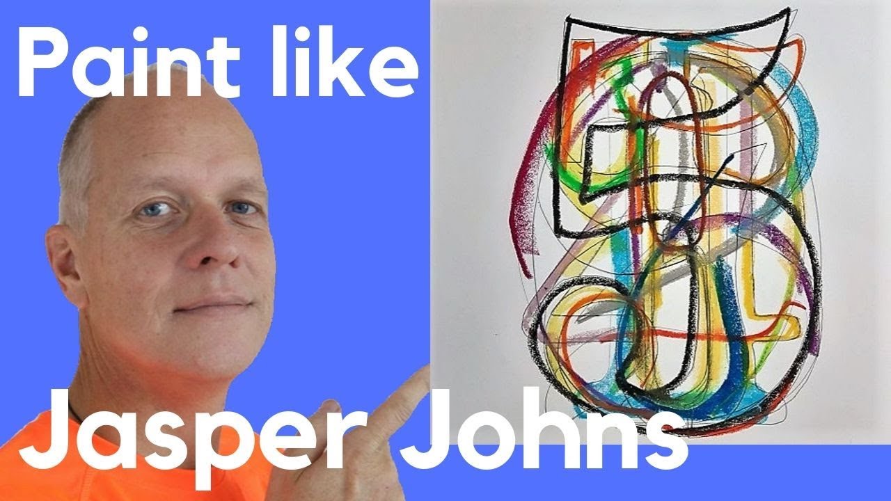 Paint like Jasper Johns numbers in color – Template painting