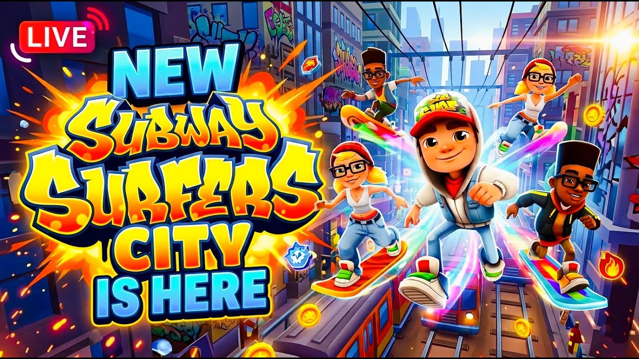 Gaming Dopamine is live! New Subway Surfers City is here | Casual live stream | late night Chill
