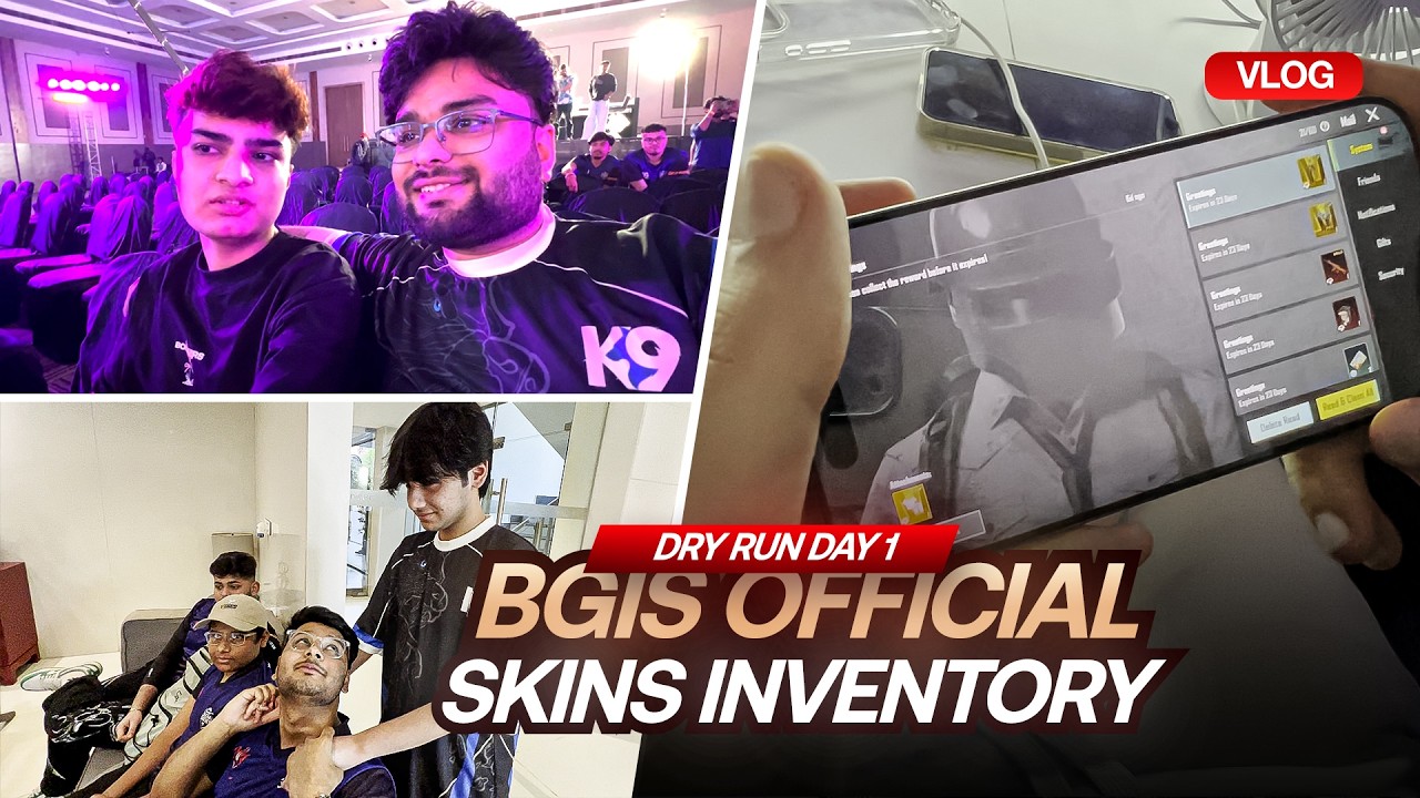 BGIS 2026 SEMI FINALS | DRY RUN DAY 1 | BGMI OFFICIAL SKINS INVENTORY | K9 ESPORTS