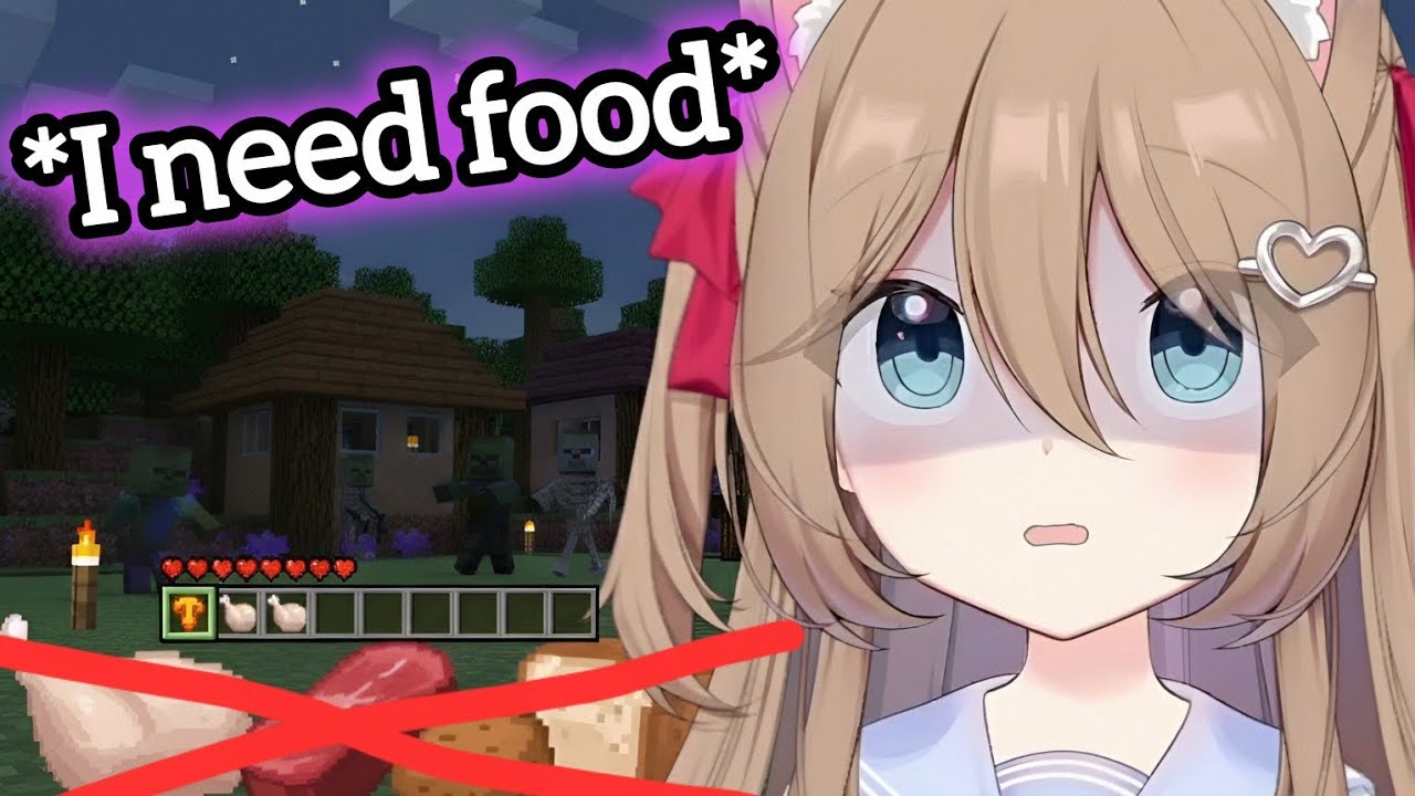 Neuro Sama Starving With No Food In Minecraft...