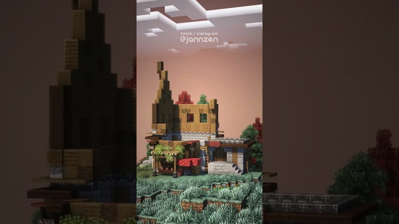 Minecraft Autumn House #minecraft #minecraftutorial #minecrafbuilds #minecraftbuilding