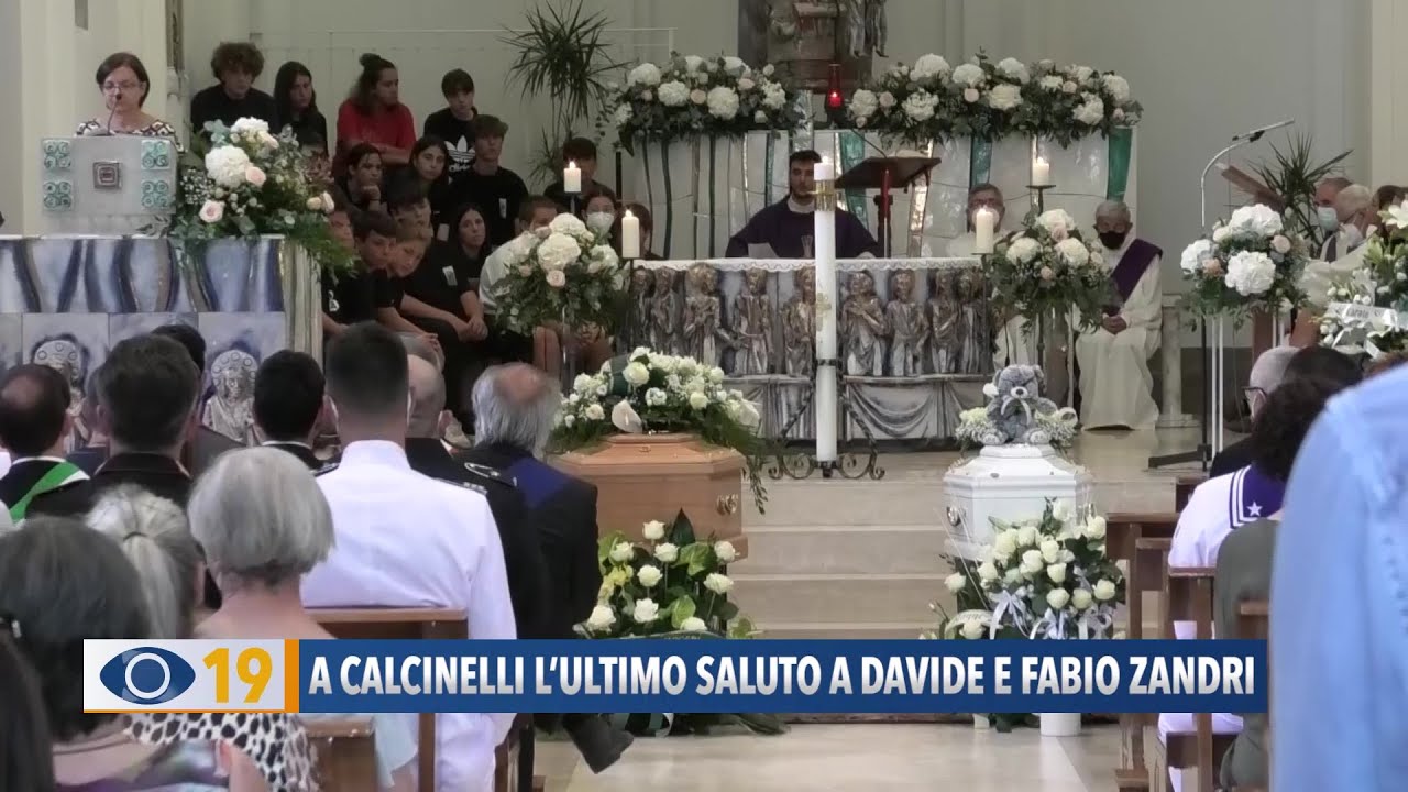 A Calcinelli l'ultimo saluto a Davide e Fabio Zandri