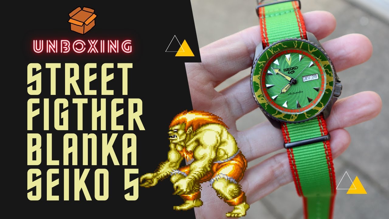 UNBOXING SEIKO 5 SPORTS STREET FIGHTER BLANKA LIMITED EDITION SRPF23K1