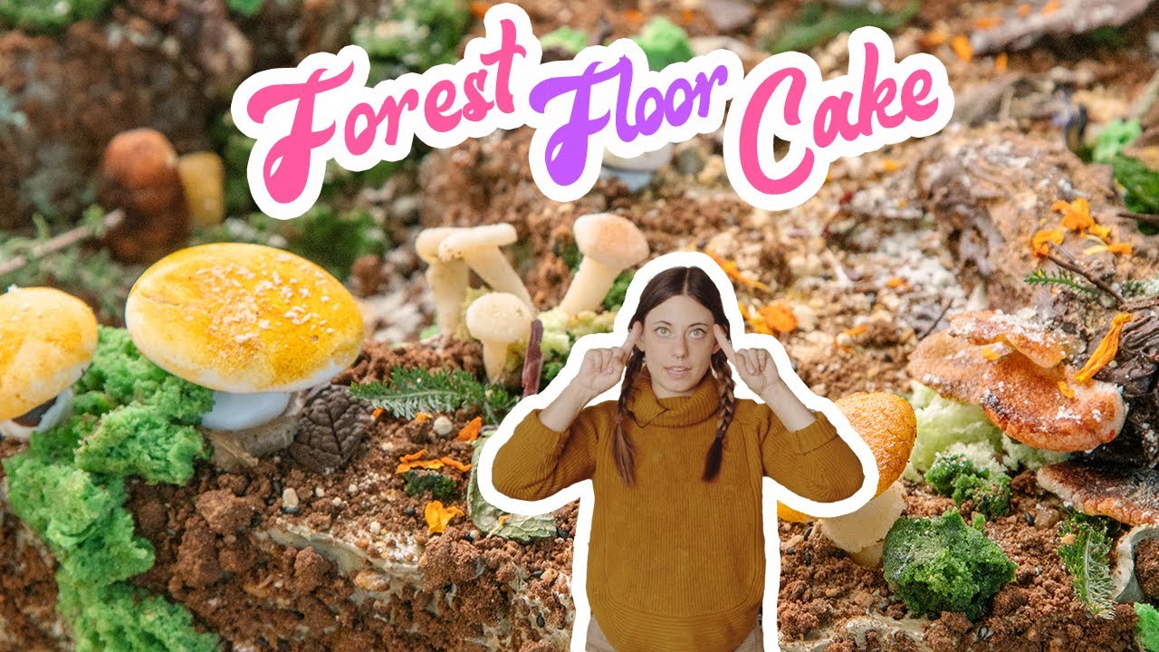 mushroom cake | forest floor cake | fairy cake