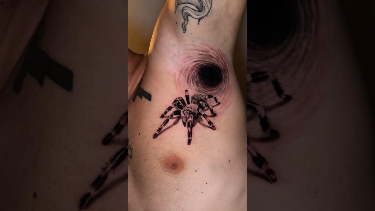 Would you have the courage? Realistic tattoo. #tattoo #asmr #spiderman