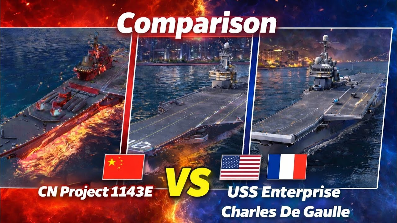 Comparison!!! CN Project 1143E 🔥 USS Enterprise 😬 Charles De Gaulle ✈️ Commented Detailed Review!! 🔥