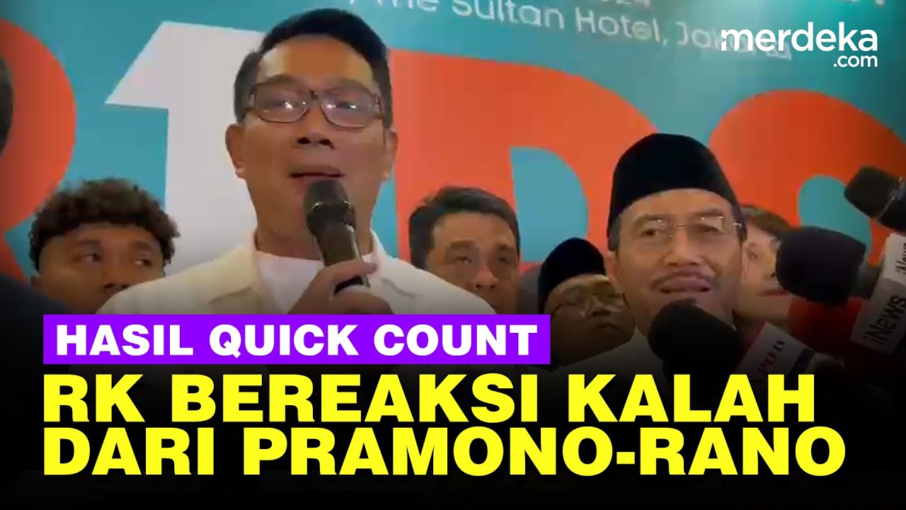 Tanggapan RK Kalah Quick Count dari Pram Rano Belum Ada yang Menang Satu Putaran
