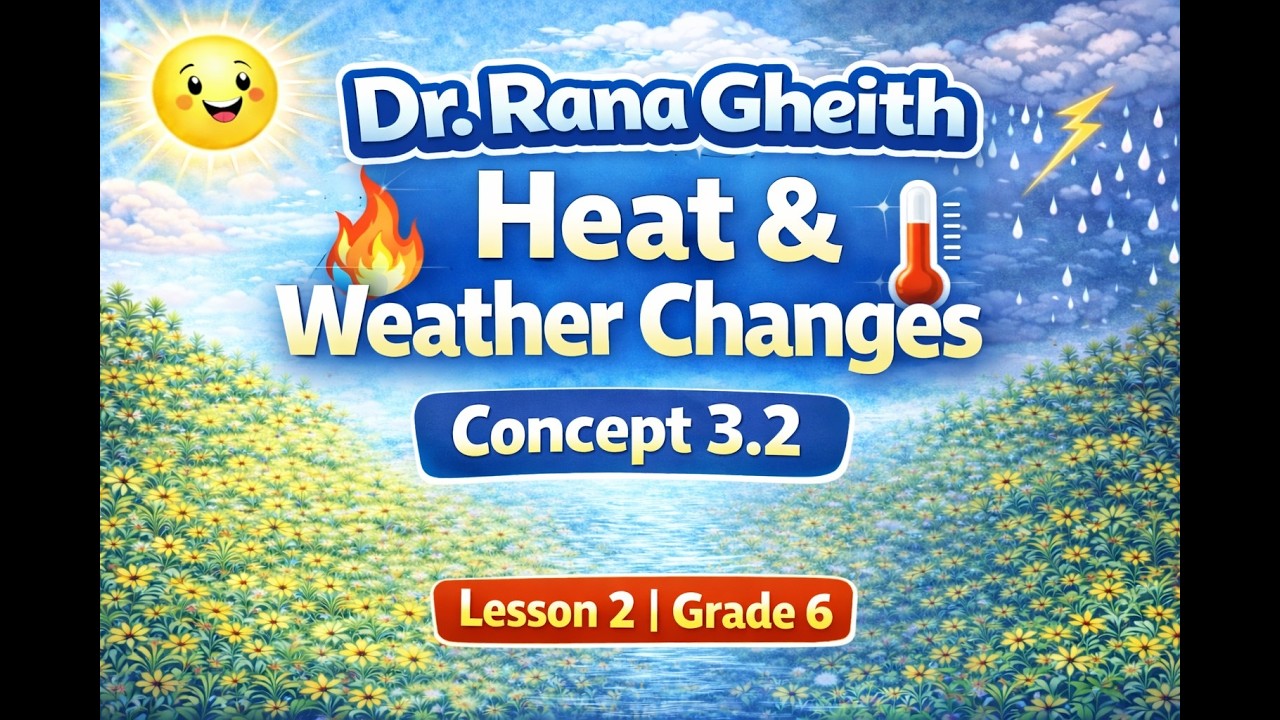 Heat and Weather Changes lesson 2 Grade 6  | Concept 3.2 | Dr Rana Gheith Sci - وحل اسئلة المعاصر