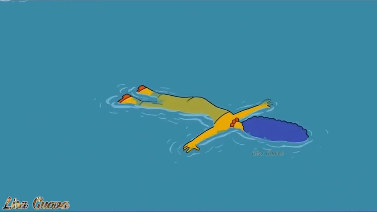 Marge was floating on the water!
