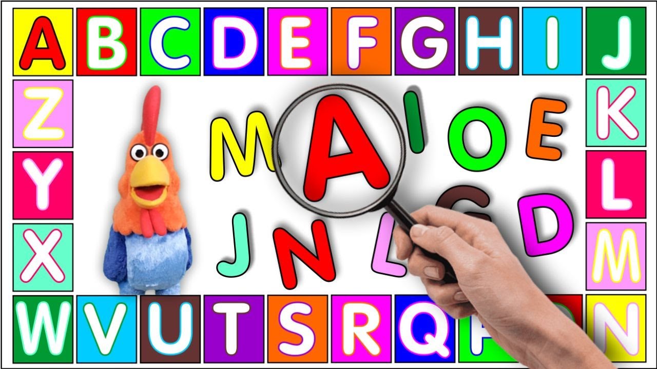 JOGO DAS LETRAS para aprender o Alfabeto Infantil - Tio André e o Galo Cocó