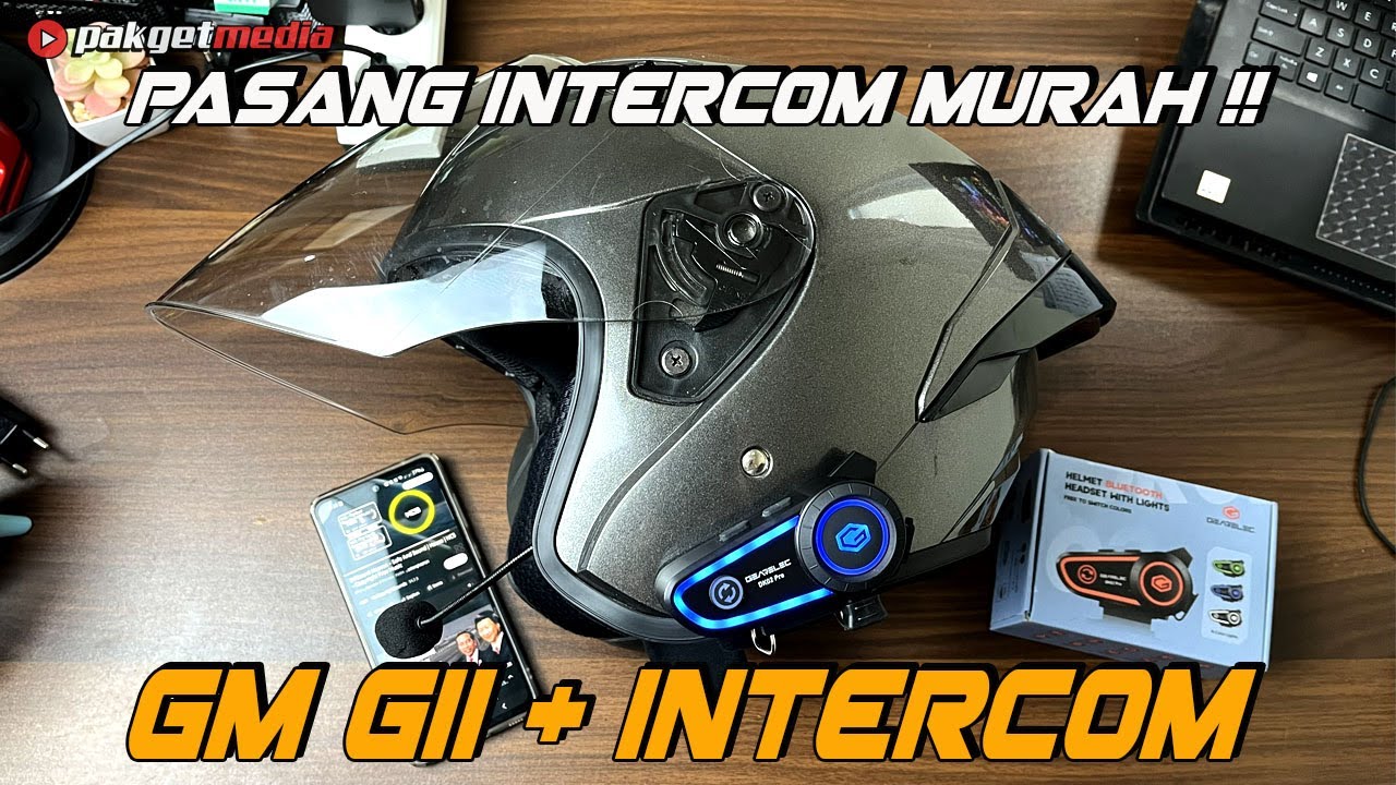 INTERCOM MURAH 100RBAN DIPASANG DI HELM GM GII GINI HASILNYA