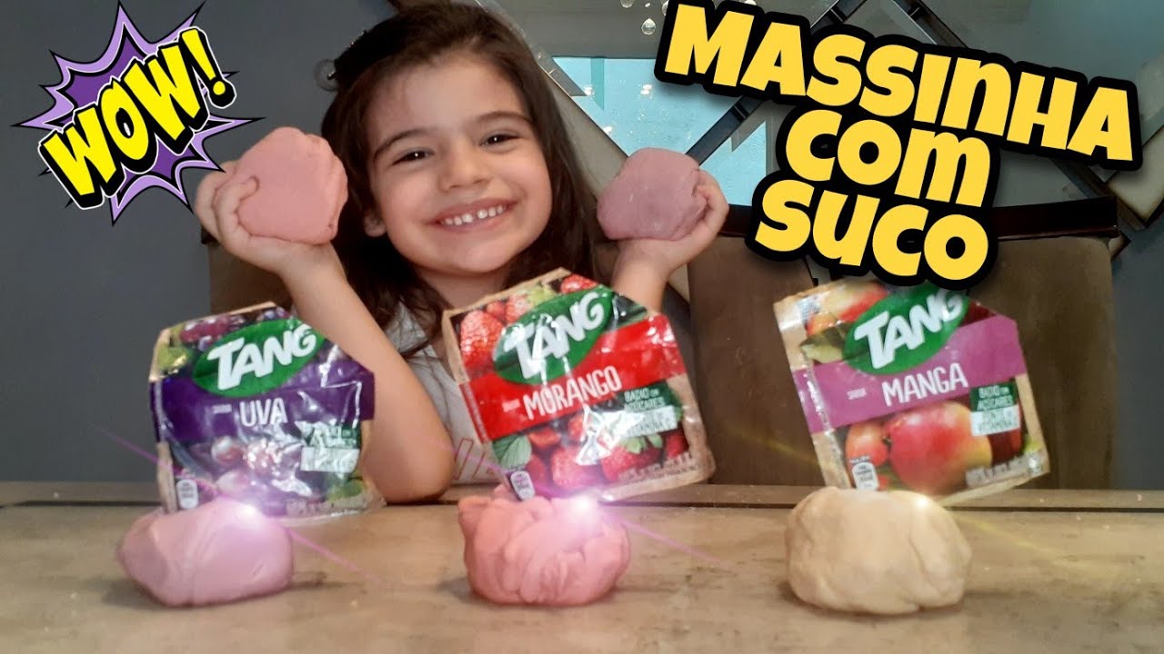 Como fazer massinha com suco | Massinha de modelar Play Doh com suco em pó