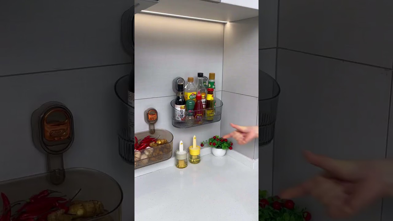 Must-Have Suction Cup Storage Rack | Large Capacity for Cosmetics, Kitchen Spices & Easy Reposition
