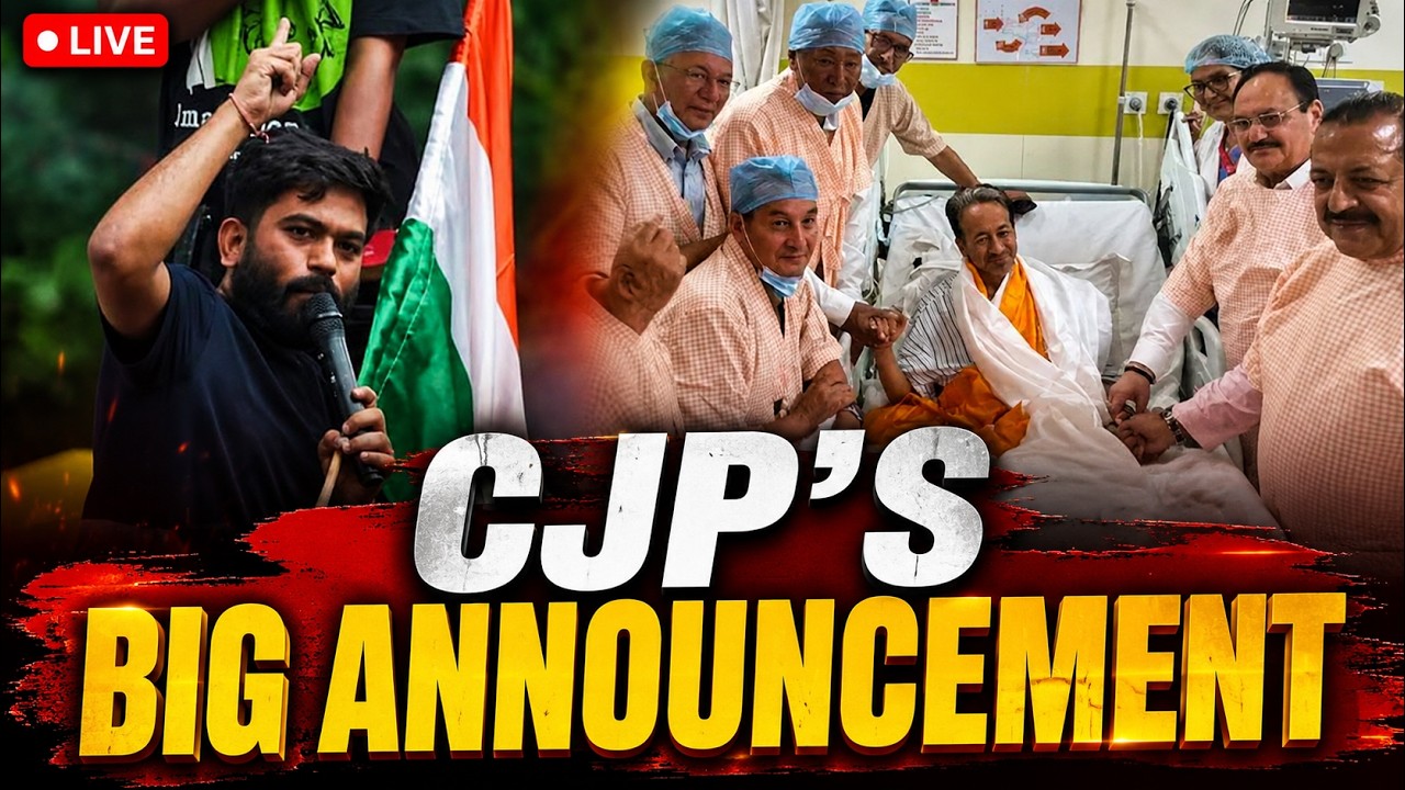 LIVE: CJP's First Reaction After Sonam Wangchuk Ends Hunger Strike | Delhi Protest LIVE Updates