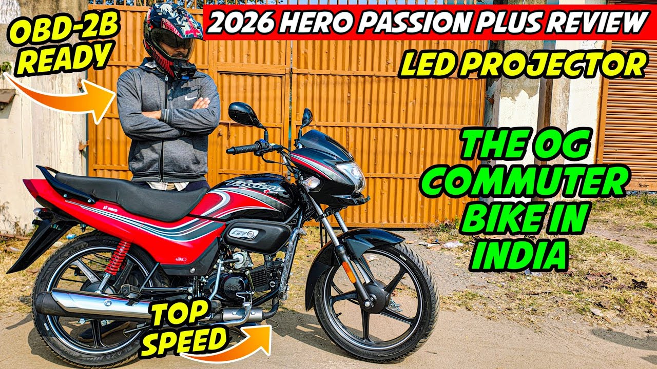 2026 Hero Passion Plus Review || Led Projector Headlamp & Mileage Test - Best Commuter 🔥