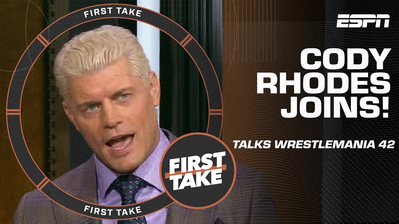 Cody Rhodes talks Randy Orton & Pat McAfee ahead of WrestleMania 42 💪 | First Take