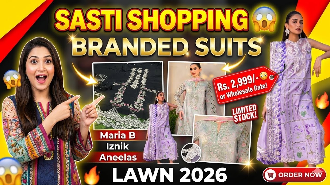 Sasti Shopping | Mix Brands Maria B Most Demanding Suits | Latest Lawn Collection 2026