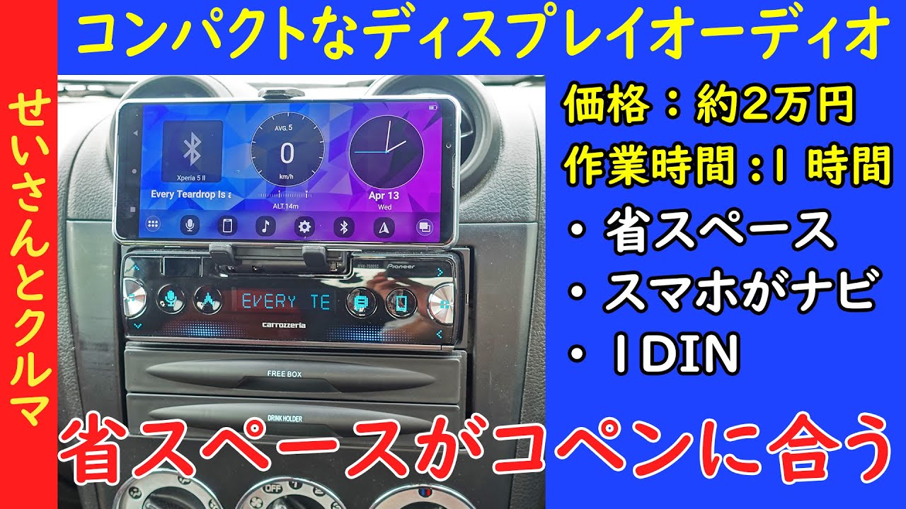コペンに最適！1万円台の低価格で省スペースのおすすめディスプレイオーディオを紹介するよ！