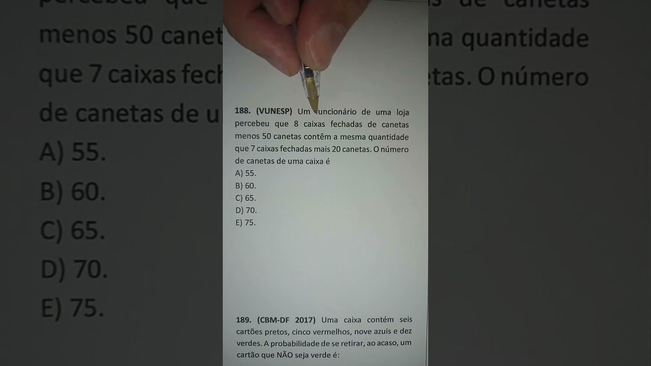 Concurso VUNESP (PM - SP 2021) - Quest&atilde;o das canetas