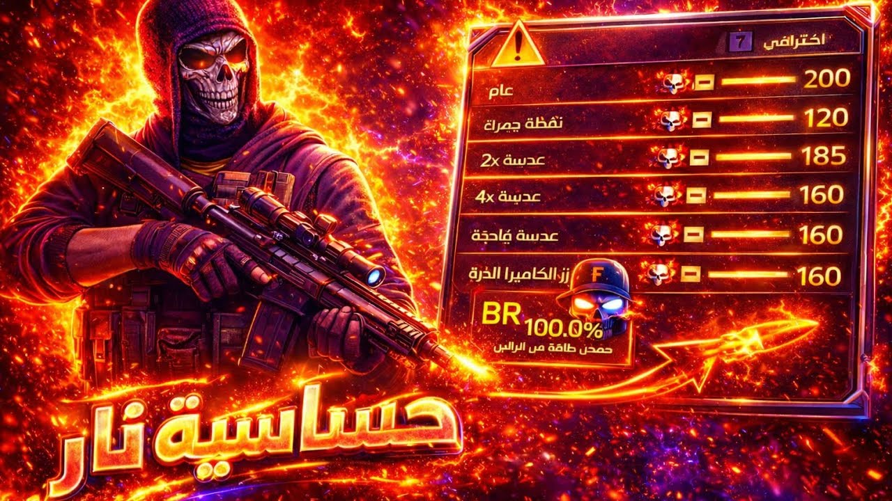 افضل اعدادات 👺 وحساسية الجلد 🇧🇷لسنة 2026 ☠️
